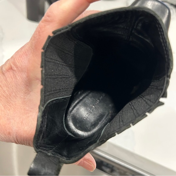 Diesel Black Gold Square-Toe Heeled Harness Ankle Boots - Picture 15 of 16